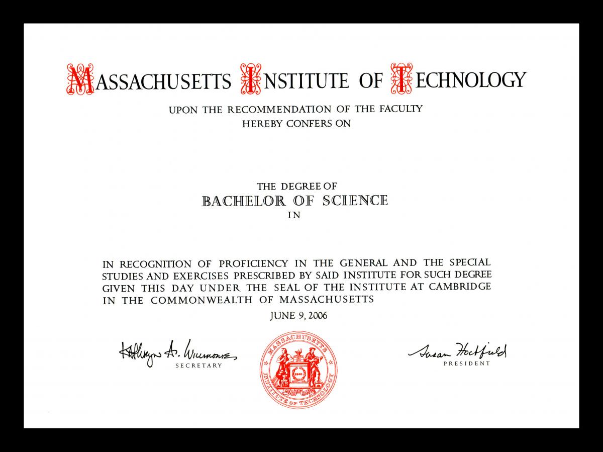Degree Requirements Massachusetts Institute of Technology